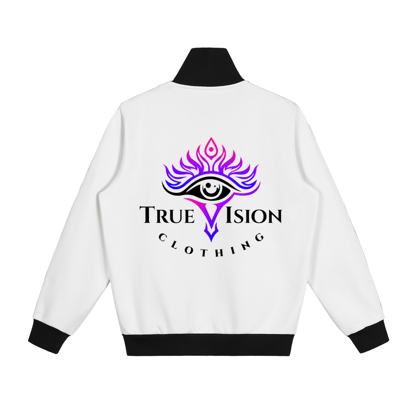 Contrast Side Stripe Fleece Track Jacket