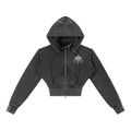 Vintage Washed Cropped Fleece Logo Hoodie