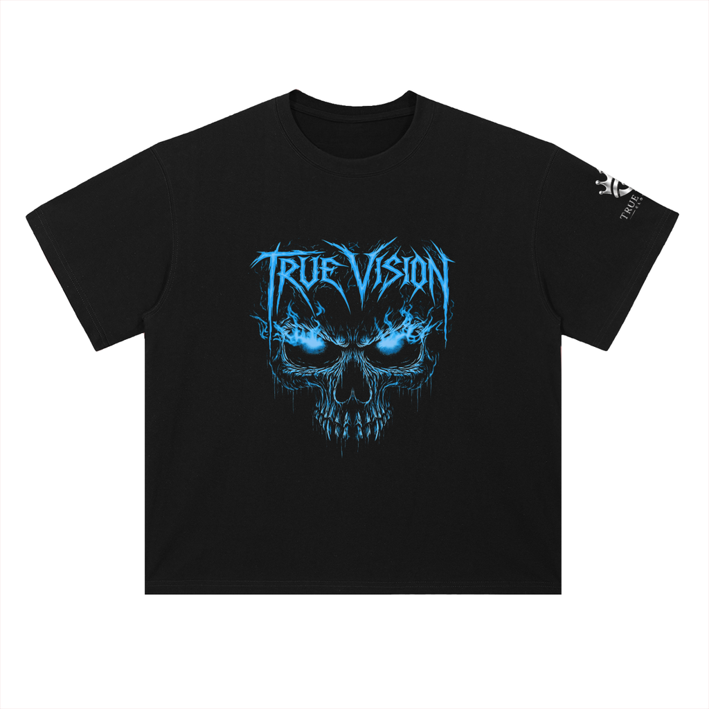 "Flaming Skull" Heavyweight Cotton T-Shirt