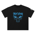 "Flaming Skull" Heavyweight Cotton T-Shirt